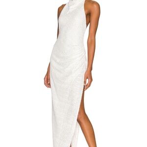 Amanda Uprichard x REVOLVE Samba Gown in White Sequin